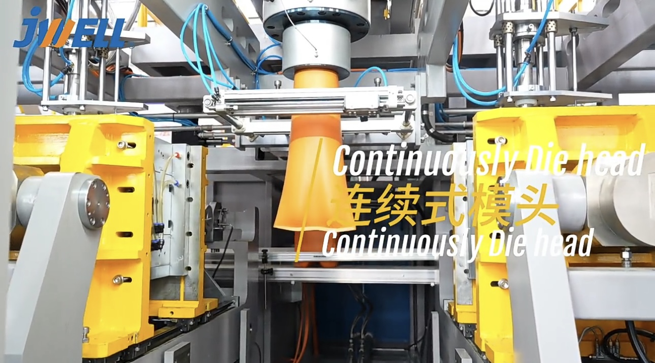 Machine de moulage par soufflage de jerrycan de conteneur chimique à grande vitesse de type continu entièrement électrique de 30 litres 