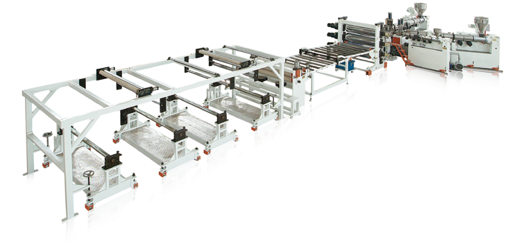 Ligne d'extrusion de feuille de protection de l'environnement de puissance de pp et de calcium