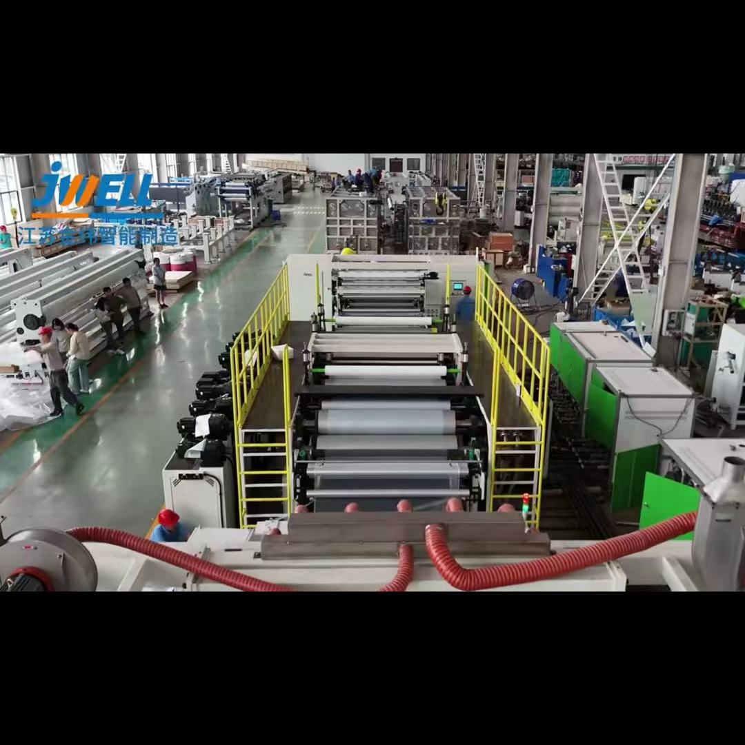 Jwell PE/PP/PET/PS MDO Machine d'extrusion de film étirable uniaxial pour l'emballage/emballage de palettes industrielles/film de Bunnding/utilisation de protection de surface