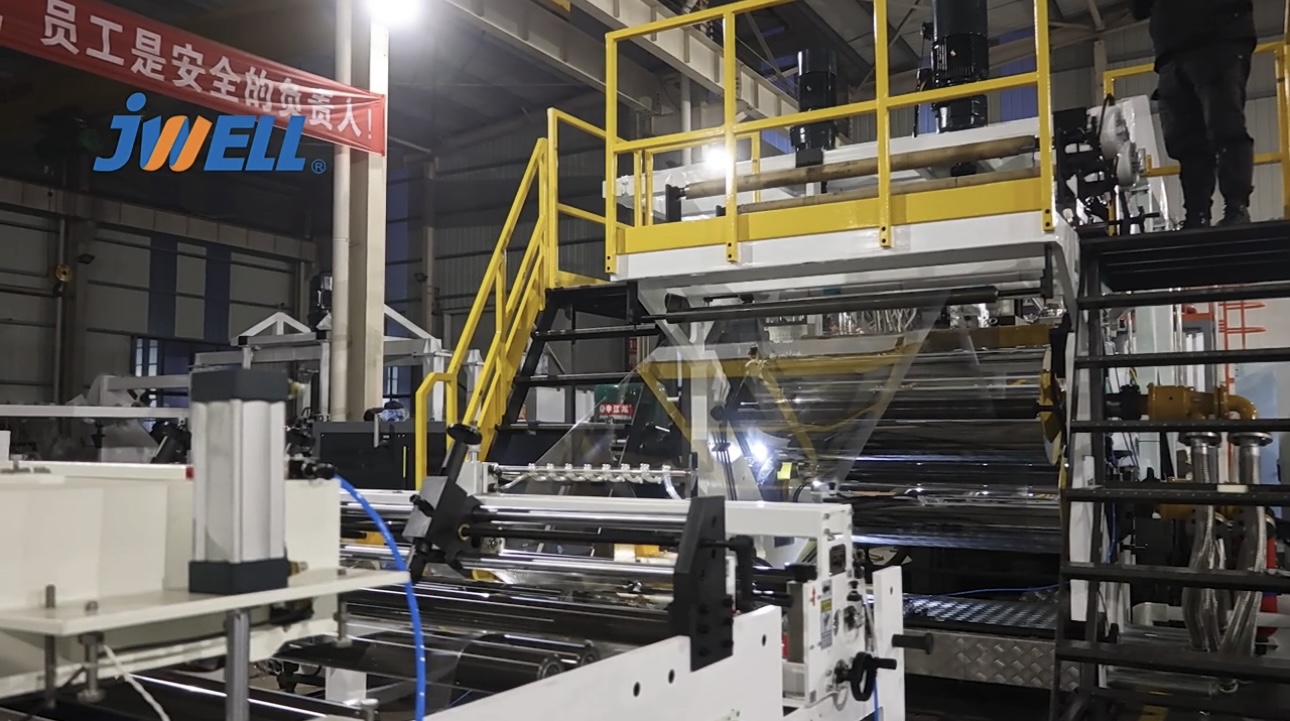 Extrudeuse à vis unique Jwell Machine d'extrusion de feuilles PET/PLA Machine d'extrudeuse en plastique haute capacité